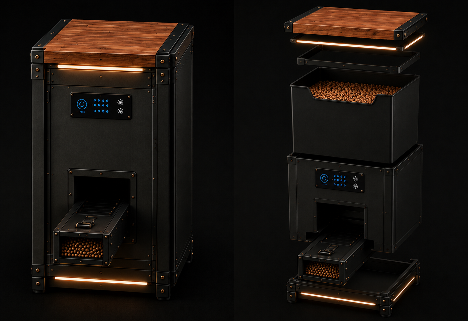 Command — pro hopper with auger, load cell, and Wi-Fi module
